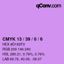 カラーコード: CMYK 13 / 39 / 0 / 6 | qconv.com