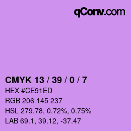 Color code: CMYK 13 / 39 / 0 / 7 | qconv.com