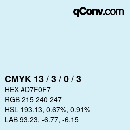 カラーコード: CMYK 13 / 3 / 0 / 3 | qconv.com