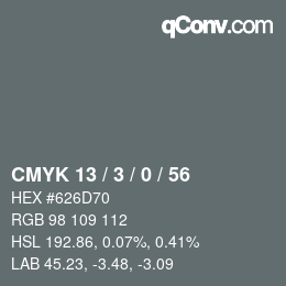 Color code: CMYK 13 / 3 / 0 / 56 | qconv.com
