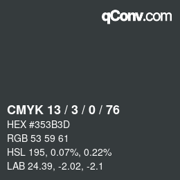 Color code: CMYK 13 / 3 / 0 / 76 | qconv.com