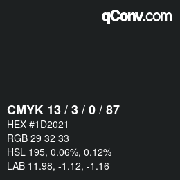 Color code: CMYK 13 / 3 / 0 / 87 | qconv.com