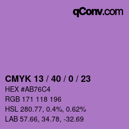 カラーコード: CMYK 13 / 40 / 0 / 23 | qconv.com