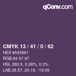 颜色代码: CMYK 13 / 41 / 0 / 62 | qconv.com