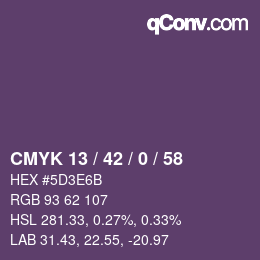 カラーコード: CMYK 13 / 42 / 0 / 58 | qconv.com