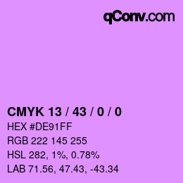 カラーコード: CMYK 13 / 43 / 0 / 0 | qconv.com