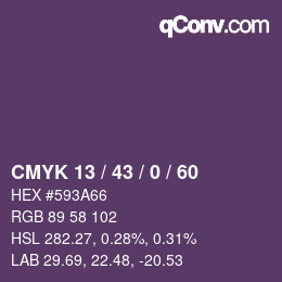 カラーコード: CMYK 13 / 43 / 0 / 60 | qconv.com