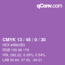 Color code: CMYK 13 / 45 / 0 / 30 | qconv.com