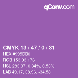 Color code: CMYK 13 / 47 / 0 / 31 | qconv.com