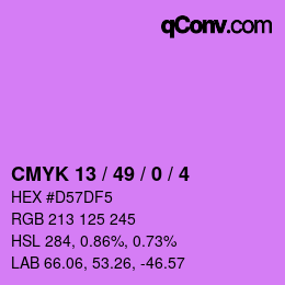 カラーコード: CMYK 13 / 49 / 0 / 4 | qconv.com