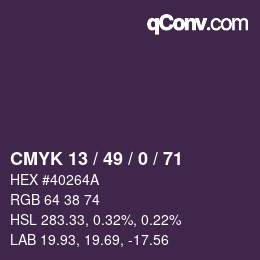 Farbcode: CMYK 13 / 49 / 0 / 71 | qconv.com