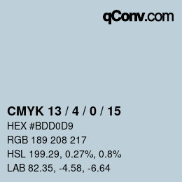 Color code: CMYK 13 / 4 / 0 / 15 | qconv.com