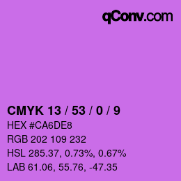 Color code: CMYK 13 / 53 / 0 / 9 | qconv.com