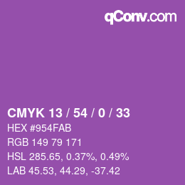 Color code: CMYK 13 / 54 / 0 / 33 | qconv.com