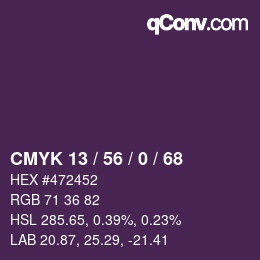 Código de color: CMYK 13 / 56 / 0 / 68 | qconv.com