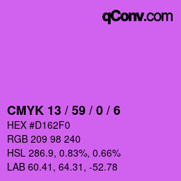 Color code: CMYK 13 / 59 / 0 / 6 | qconv.com
