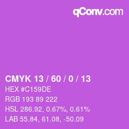 颜色代码: CMYK 13 / 60 / 0 / 13 | qconv.com