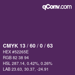 カラーコード: CMYK 13 / 60 / 0 / 63 | qconv.com