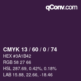 颜色代码: CMYK 13 / 60 / 0 / 74 | qconv.com