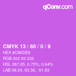 カラーコード: CMYK 13 / 60 / 0 / 9 | qconv.com