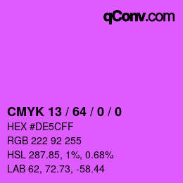 Color code: CMYK 13 / 64 / 0 / 0 | qconv.com