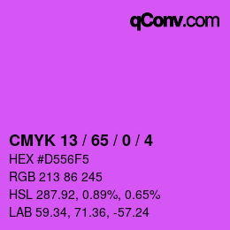 カラーコード: CMYK 13 / 65 / 0 / 4 | qconv.com