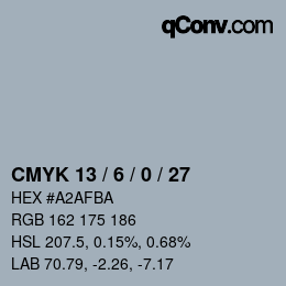 Color code: CMYK 13 / 6 / 0 / 27 | qconv.com