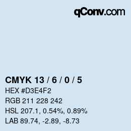 Color code: CMYK 13 / 6 / 0 / 5 | qconv.com