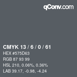 Color code: CMYK 13 / 6 / 0 / 61 | qconv.com