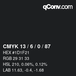 Color code: CMYK 13 / 6 / 0 / 87 | qconv.com