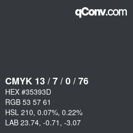 Color code: CMYK 13 / 7 / 0 / 76 | qconv.com