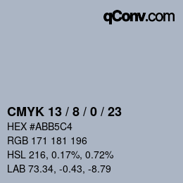 Color code: CMYK 13 / 8 / 0 / 23 | qconv.com