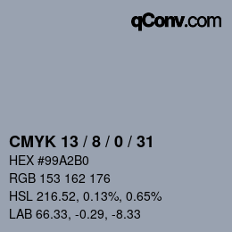 Color code: CMYK 13 / 8 / 0 / 31 | qconv.com