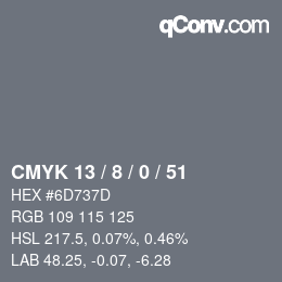 Color code: CMYK 13 / 8 / 0 / 51 | qconv.com