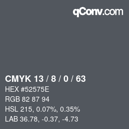 Color code: CMYK 13 / 8 / 0 / 63 | qconv.com