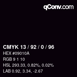 カラーコード: CMYK 13 / 92 / 0 / 96 | qconv.com