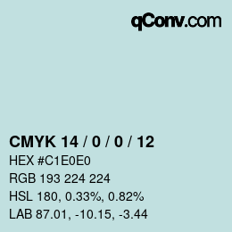Color code: CMYK 14 / 0 / 0 / 12 | qconv.com