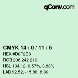 カラーコード: CMYK 14 / 0 / 11 / 5 | qconv.com