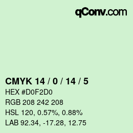 カラーコード: CMYK 14 / 0 / 14 / 5 | qconv.com