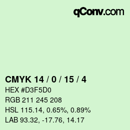 Color code: CMYK 14 / 0 / 15 / 4 | qconv.com