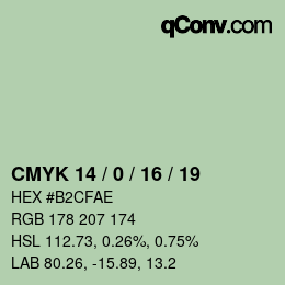 Color code: CMYK 14 / 0 / 16 / 19 | qconv.com
