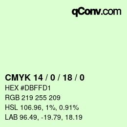 Color code: CMYK 14 / 0 / 18 / 0 | qconv.com