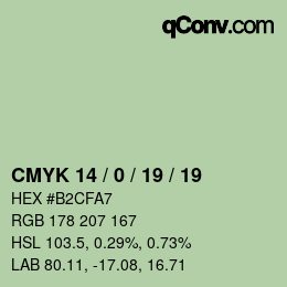 カラーコード: CMYK 14 / 0 / 19 / 19 | qconv.com