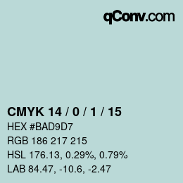 Color code: CMYK 14 / 0 / 1 / 15 | qconv.com