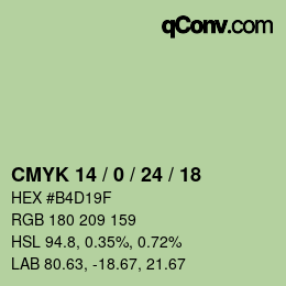 Color code: CMYK 14 / 0 / 24 / 18 | qconv.com