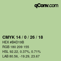 カラーコード: CMYK 14 / 0 / 26 / 18 | qconv.com