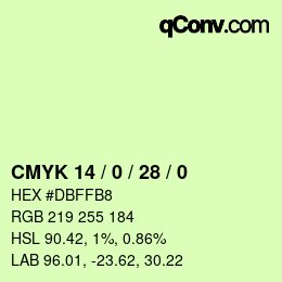 Color code: CMYK 14 / 0 / 28 / 0 | qconv.com