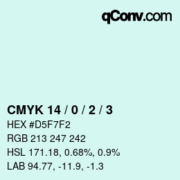 颜色代码: CMYK 14 / 0 / 2 / 3 | qconv.com