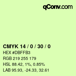 Color code: CMYK 14 / 0 / 30 / 0 | qconv.com