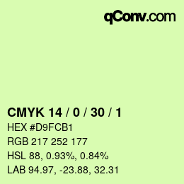 Color code: CMYK 14 / 0 / 30 / 1 | qconv.com